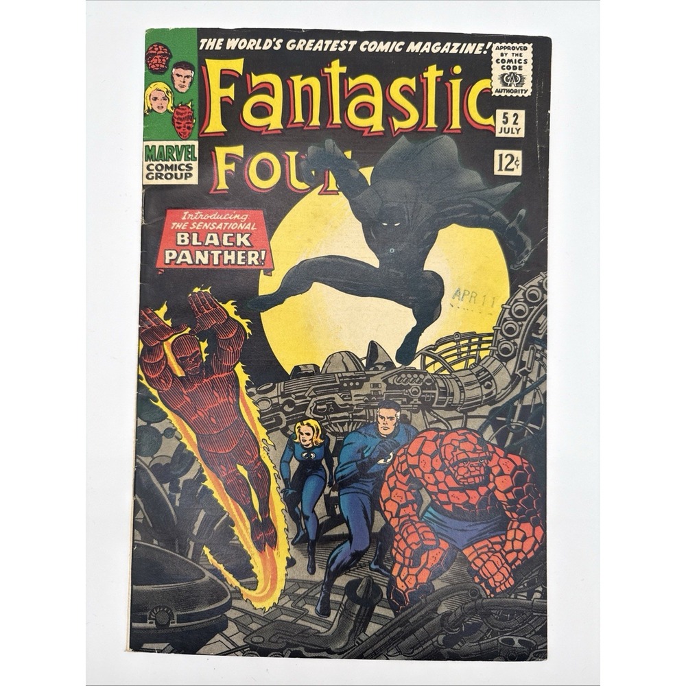 Marvel Comics Fantastic Four 52 July 1966 1st Black Panther T'Challa Silver Age